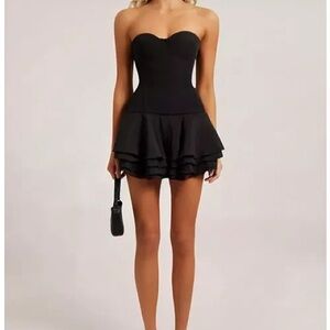 Heiress black mini dress